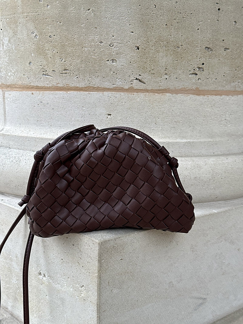 Amelia | Mini Gevlochten Vegan Leren Schoudertas voor Dames – Compact & Stijlvol