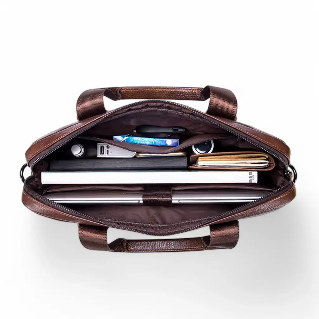 Leren Laptoptas Zwart – Elegant & Functioneel