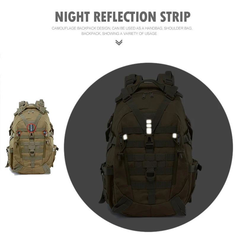 Tactische Rugzak 45L – Waterafstotende Outdoor Backpack met MOLLE-systeem