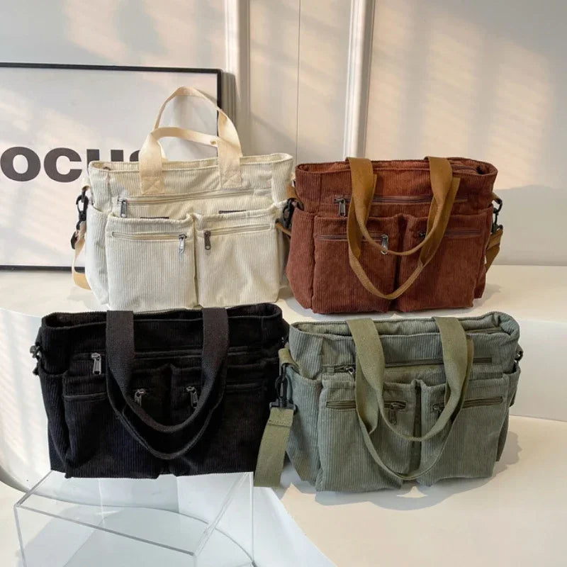 Vintage Canvas Schoudertas voor Heren & Dames – Ruim, Stevig & Praktisch