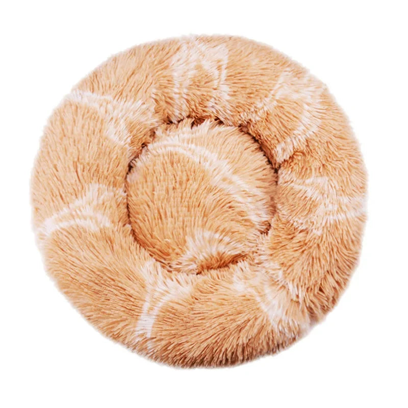 Ronde Donut Hondenmand & Kattenmand – Zachte Fluffy Huisdiermand