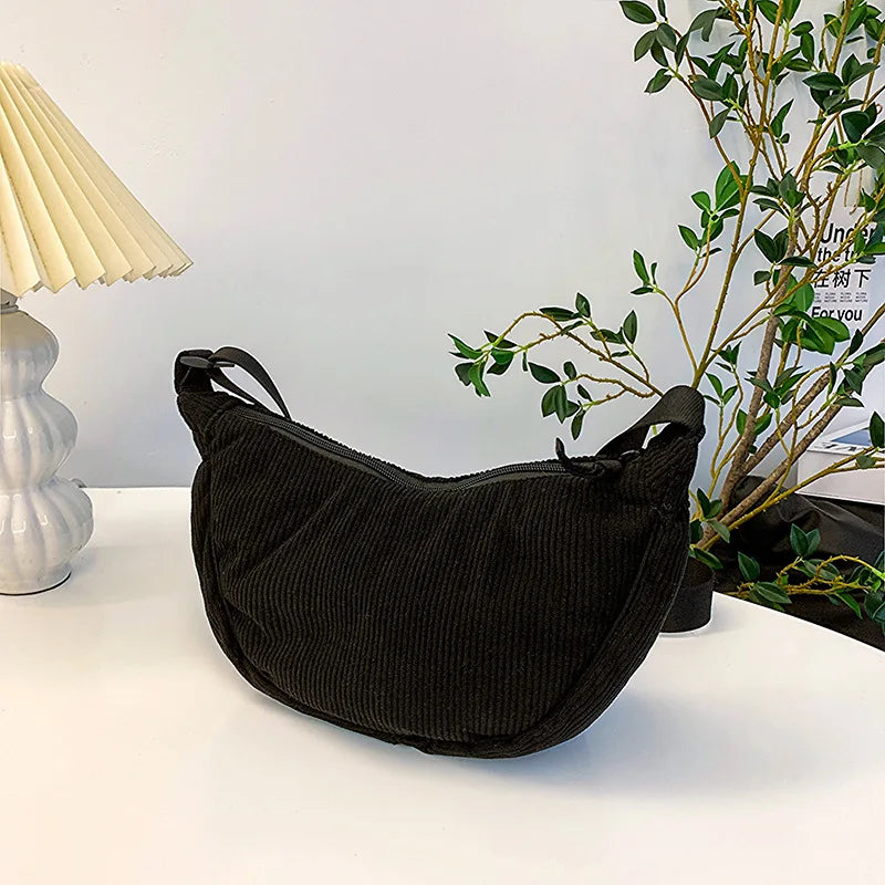 Corduroy Crossbody Tas – Trendy, Licht & Comfortabel