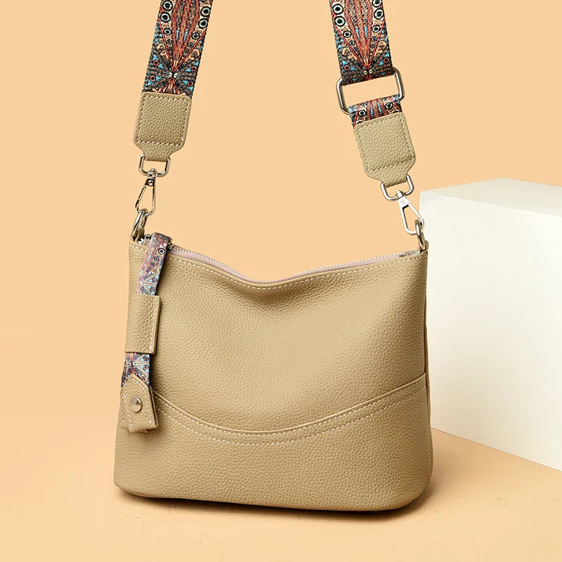 Schoudertas & Crossbody Bag β Zwart | Dames Handtas met Brede Band