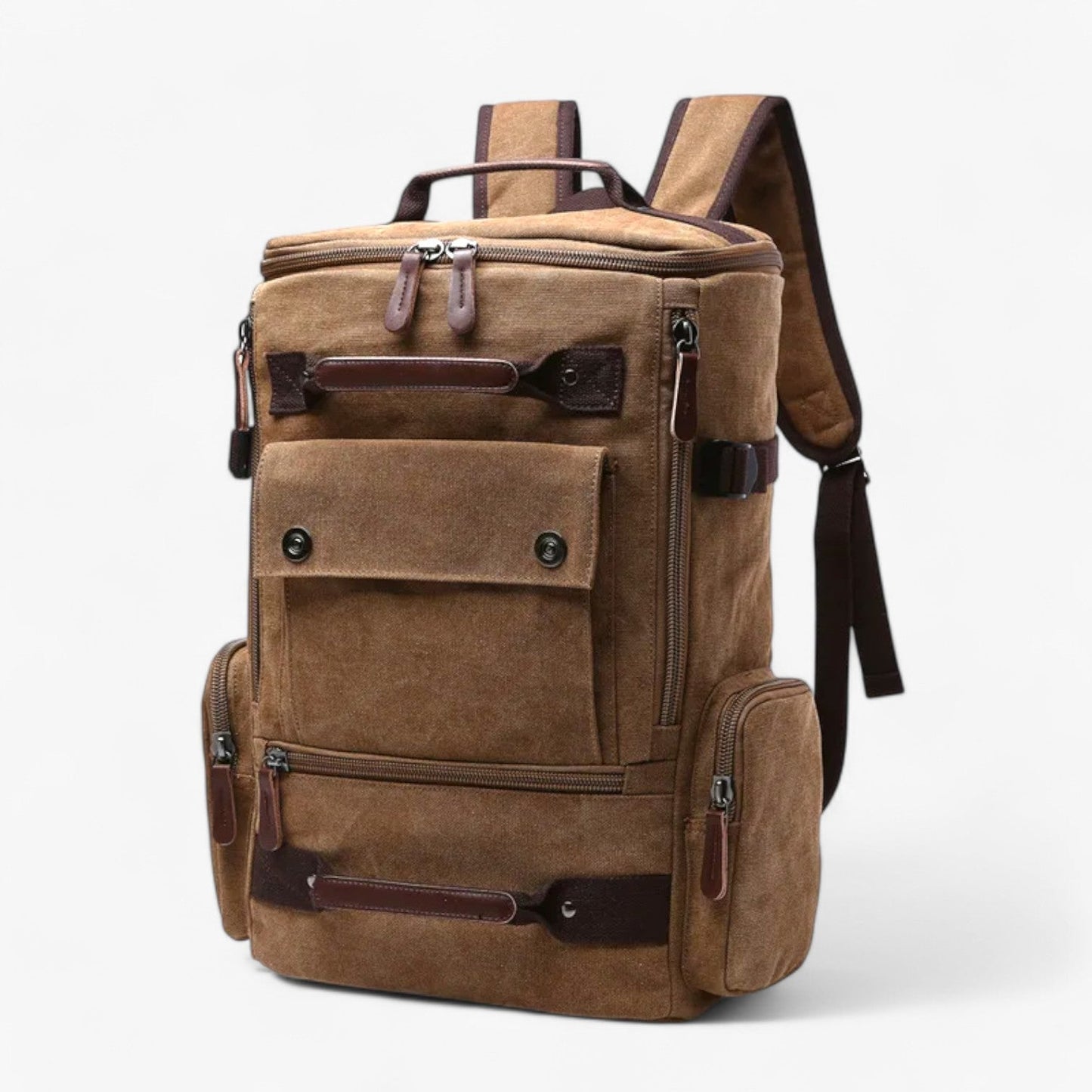 Vintage Canvas Rugzak – Stevige Heren & Dames Backpack met Laptopvak
