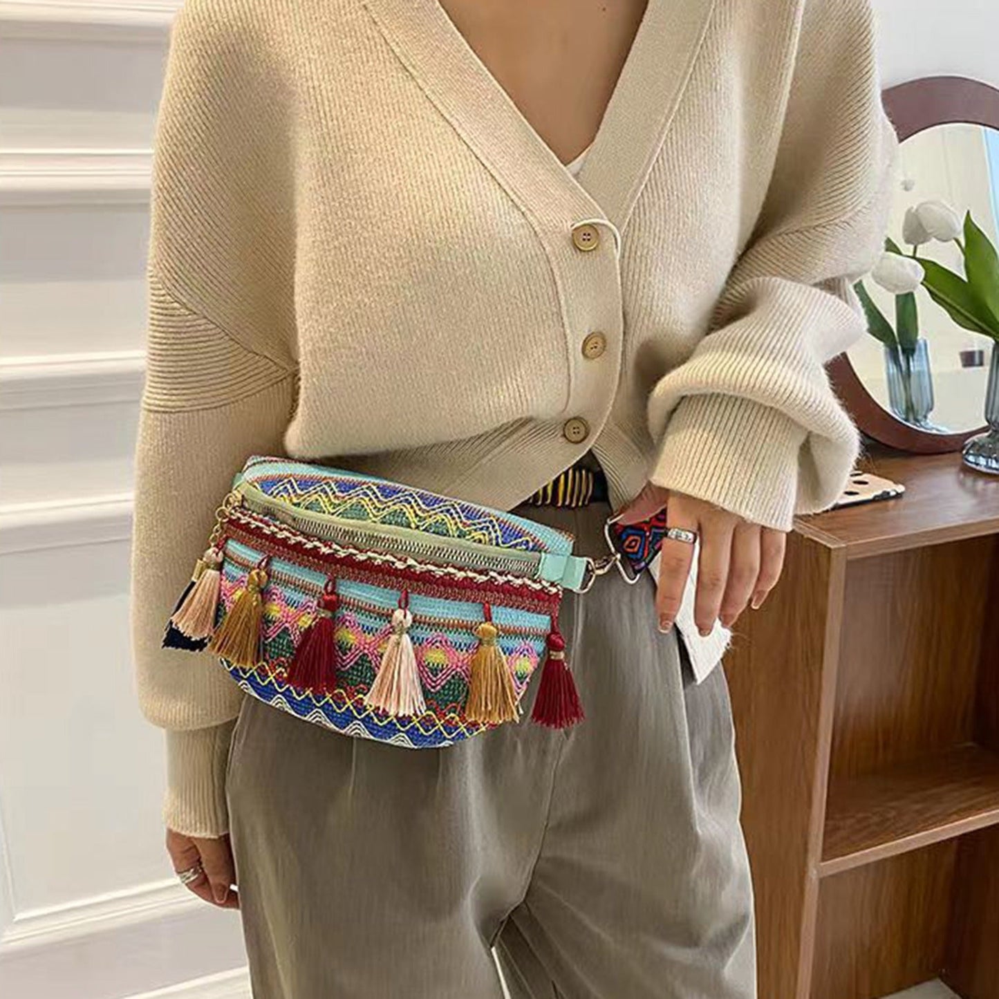 Bohemian Crossbody Tas – Kleurrijk, Uniek & Comfortabel