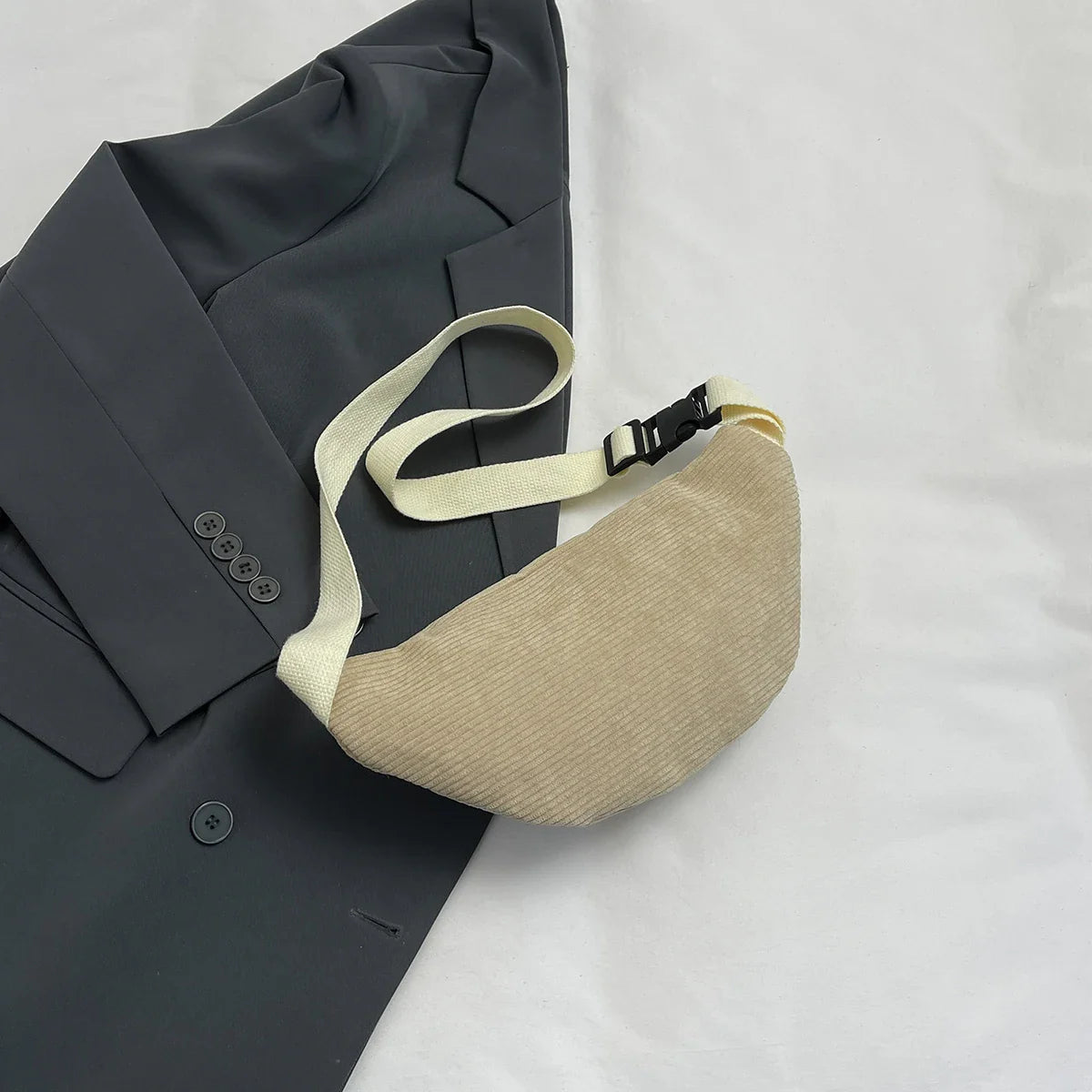 Corduroy Heuptas – Trendy Crossbody Tas voor Dames