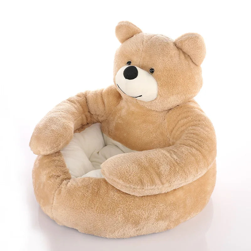 Teddybeer Hondenmand & Kattenmand – Schattige Fluffy Huisdiermand