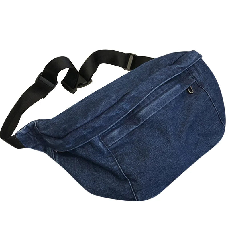 Denim Heuptas β Stoere Crossbody Tas van Spijkerstof met Ruim Vak