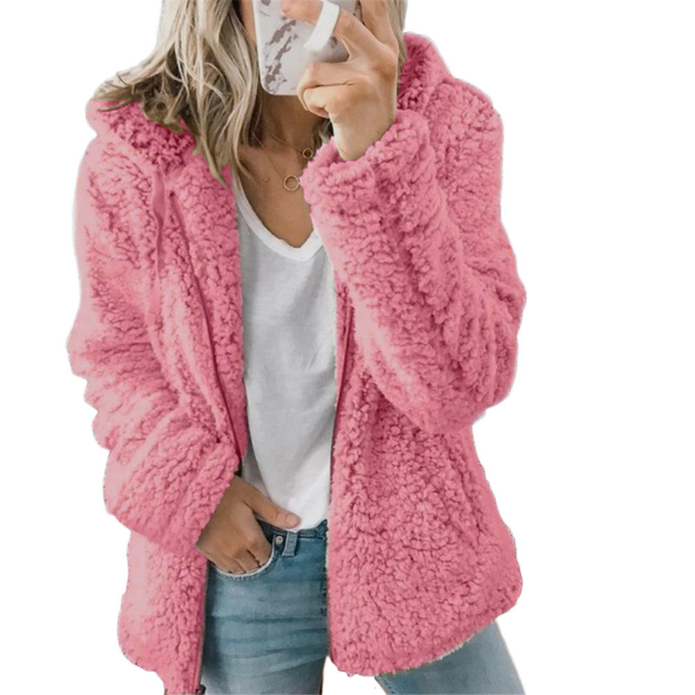 Teddy Jas Dames – Warme Fluffy Fleece Jas met Capuchon