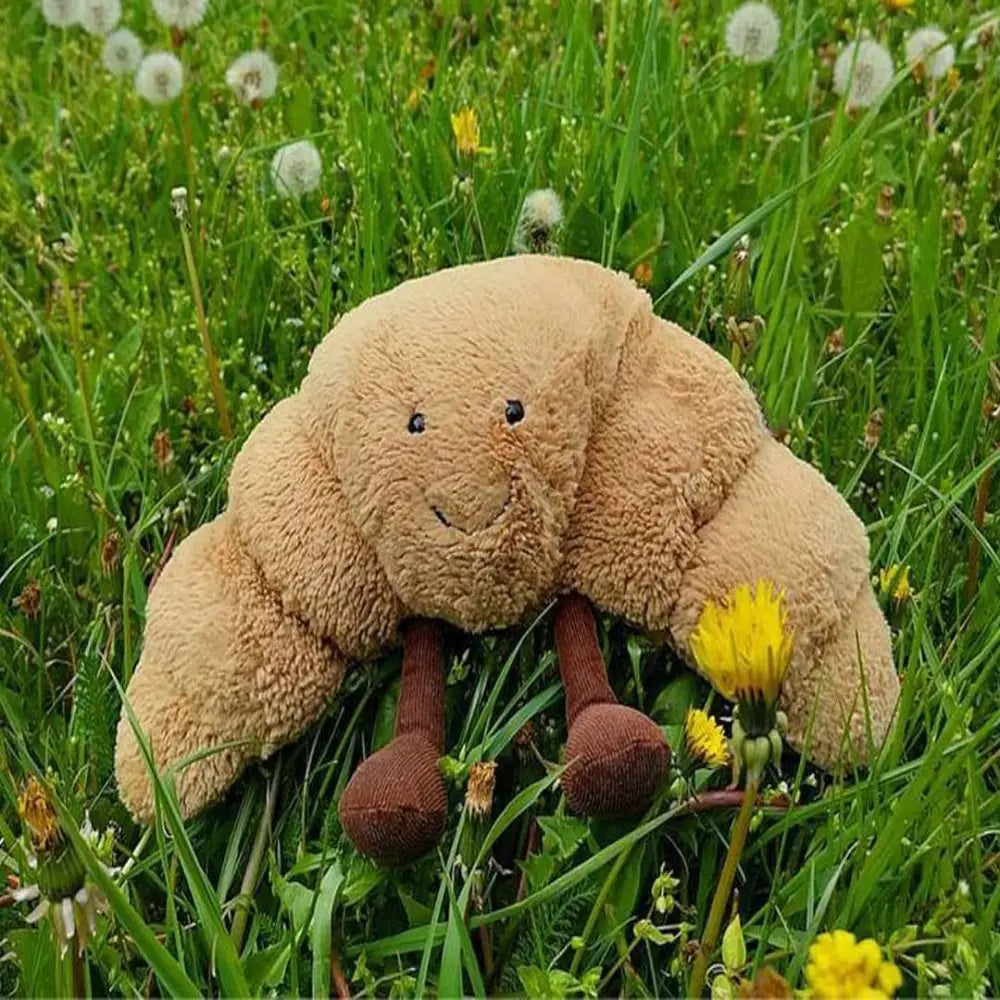 Lachende Croissant Knuffel – Zachte Pluche Knuffel Kussen