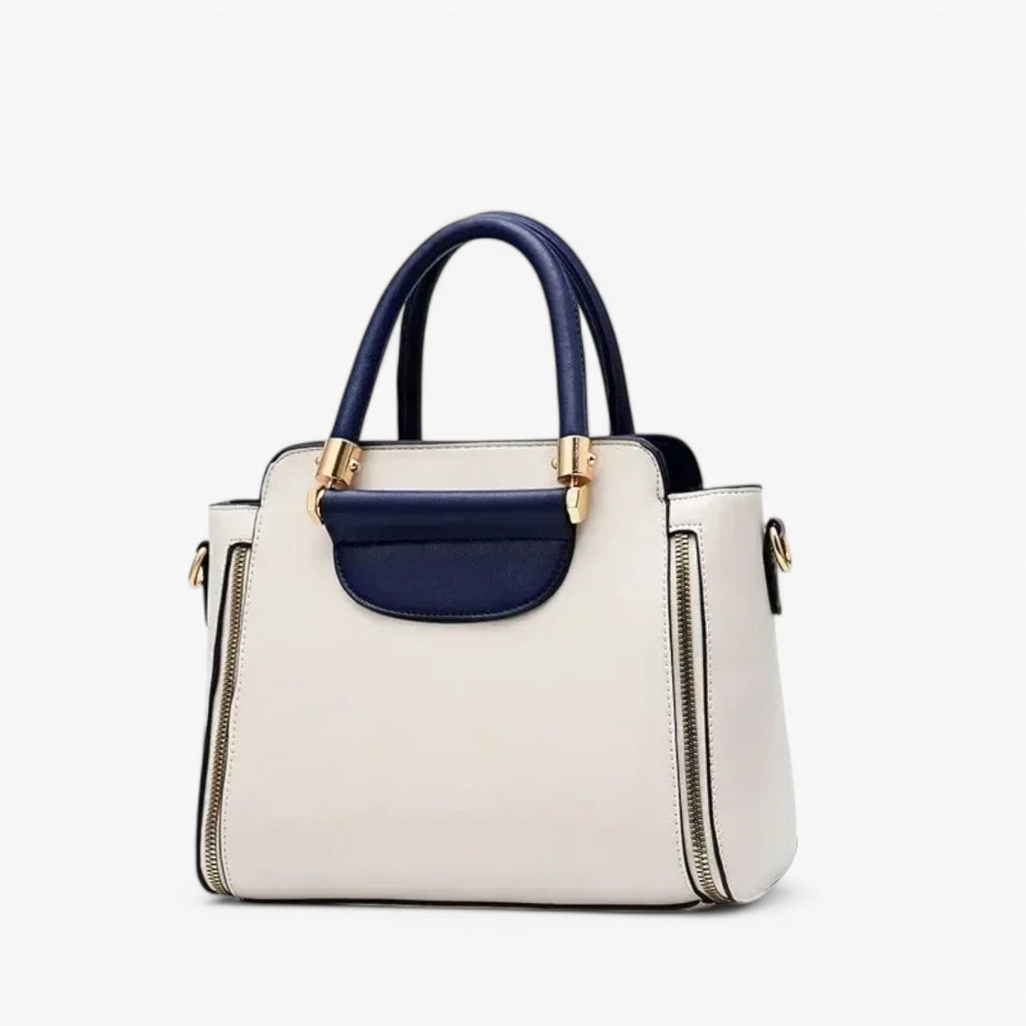 Chique Handtas met Contrastkleuren – Stijlvol & Functioneel