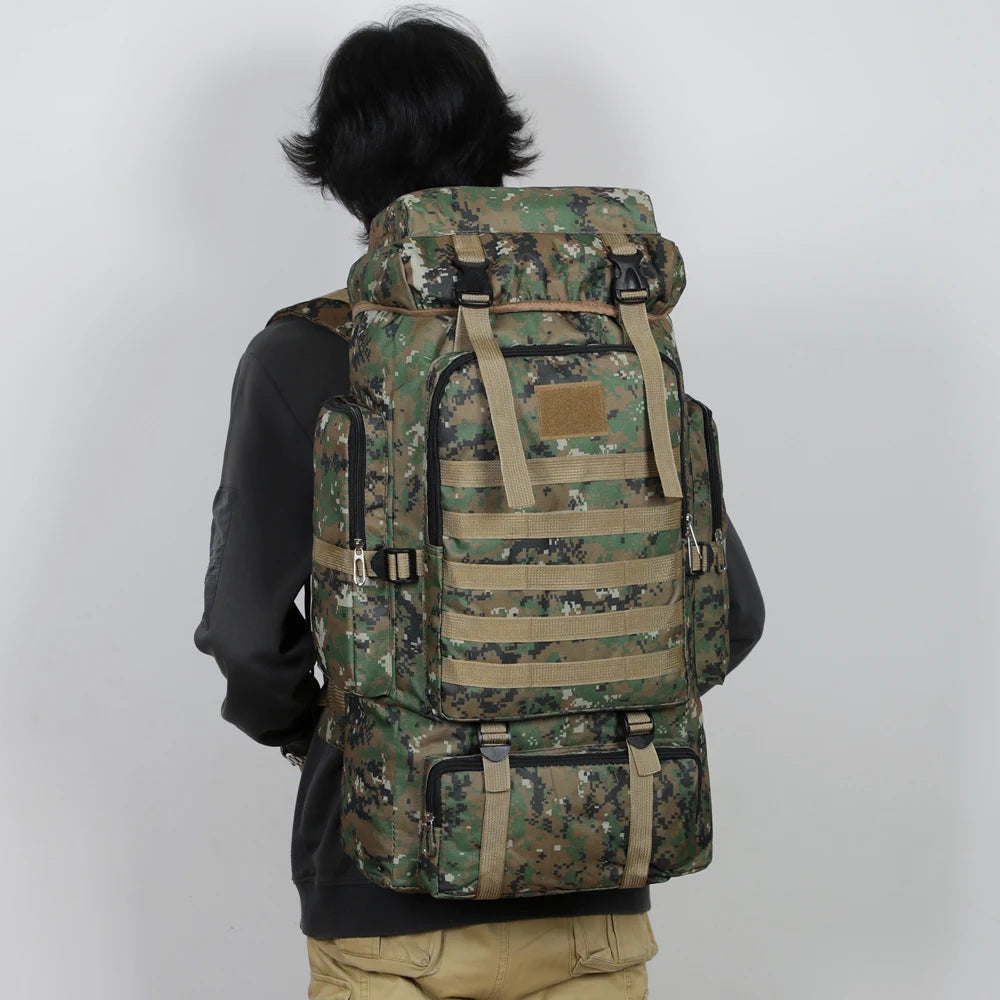 Militaire Rugzak 60L – Waterdichte Outdoor Backpack met MOLLE-systeem