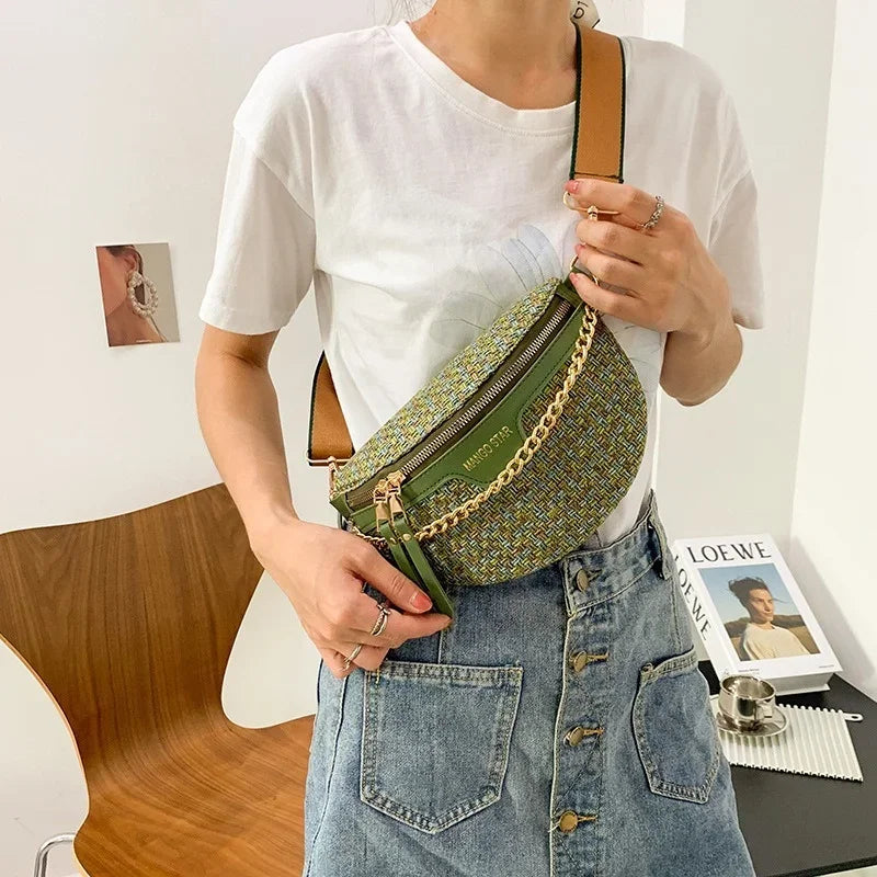 Stijlvolle Crossbody Tas met Print – Trendy Schoudertas met Ritssluiting