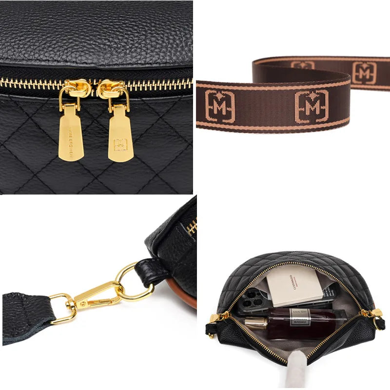 Luxe Crossbody Heuptas met Gouden Details – Elegant & Praktisch