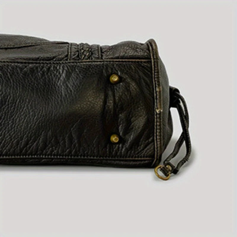 Zwarte Leren Handtas – Stoer & Stijlvol