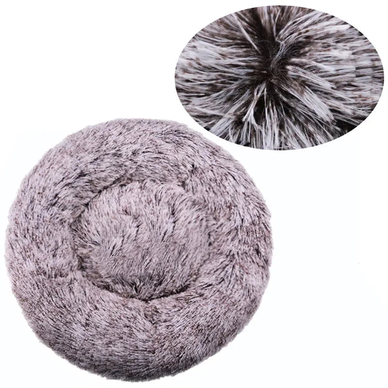 Ronde Donut Hondenmand & Kattenmand – Zachte Fluffy Huisdiermand