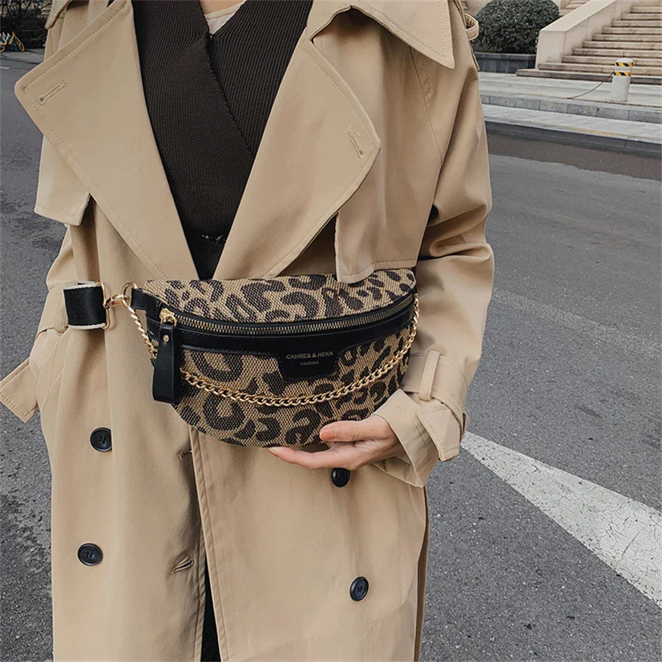 Pied-de-Poule Heuptas & Crossbody – Trendy Fanny Pack met Ruitpatroon – Chic & Praktisch