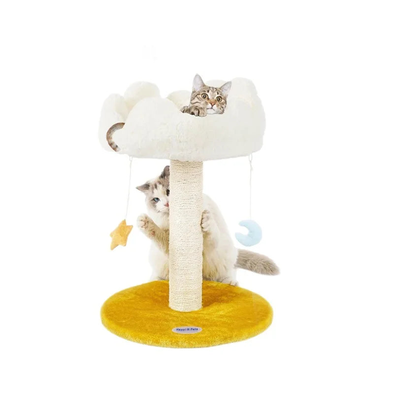 Kattenkrabpaal met Bedje – Krabpaal met Speelgoed en Zachte Ligplek