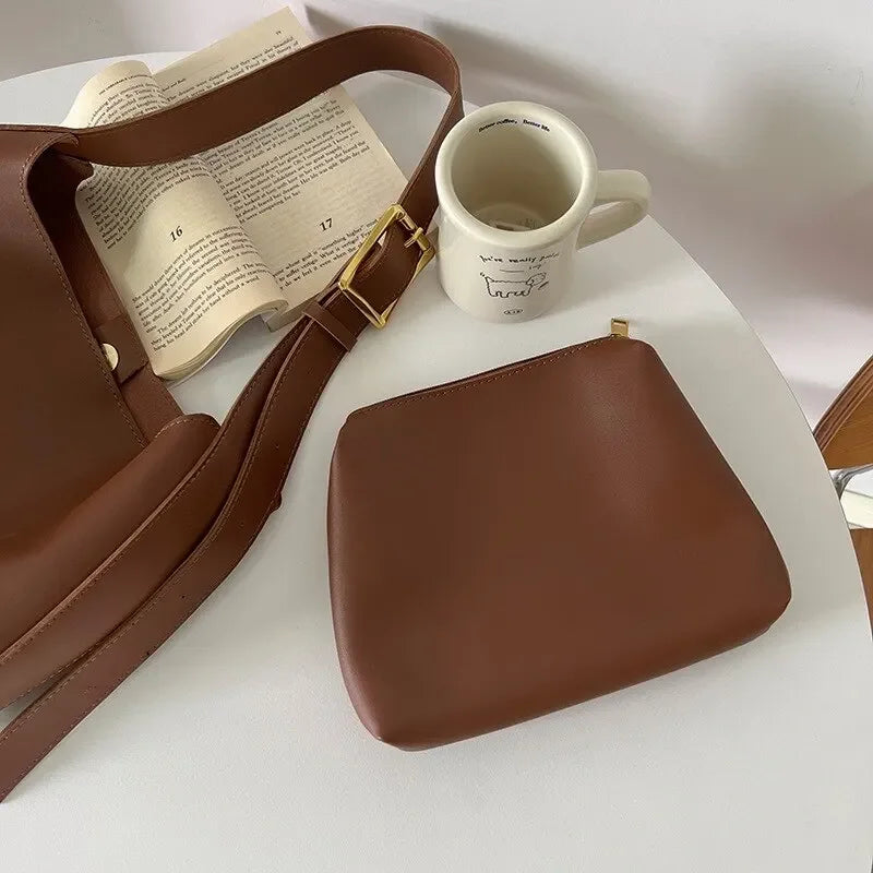 Elegante Schoudertas met Extra Etui – Ruim & Stijlvol voor Dagelijks Gebruik