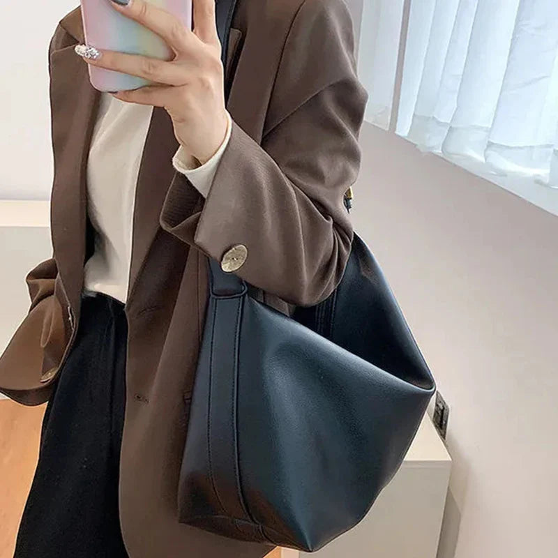 Minimalistische Schoudertas in Leerlook – Stijlvol & Praktisch voor Elke Dag
