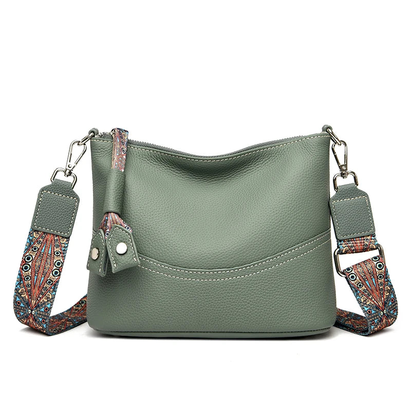 Schoudertas & Crossbody Bag β Zwart | Dames Handtas met Brede Band