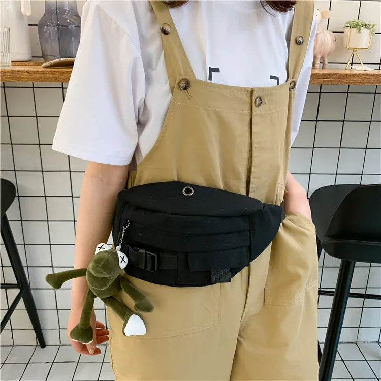 Trendy Crossbody Heuptas met Sleutelhanger – Ruime Schoudertas