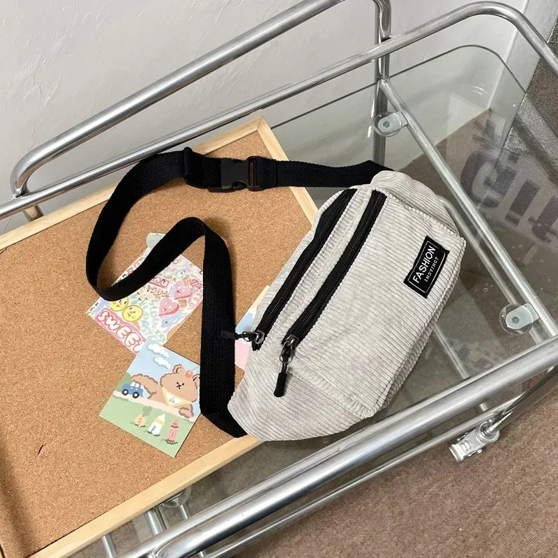 Witte Crossbody Heuptas – Sportief, Ruim & Comfortabel
