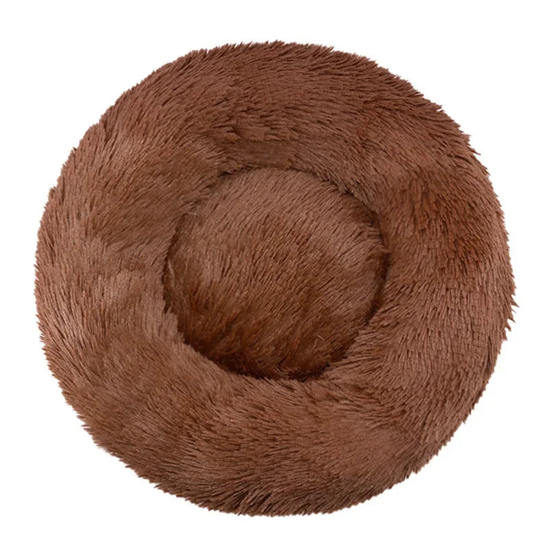 Ronde Donut Hondenmand & Kattenmand – Zachte Fluffy Huisdiermand