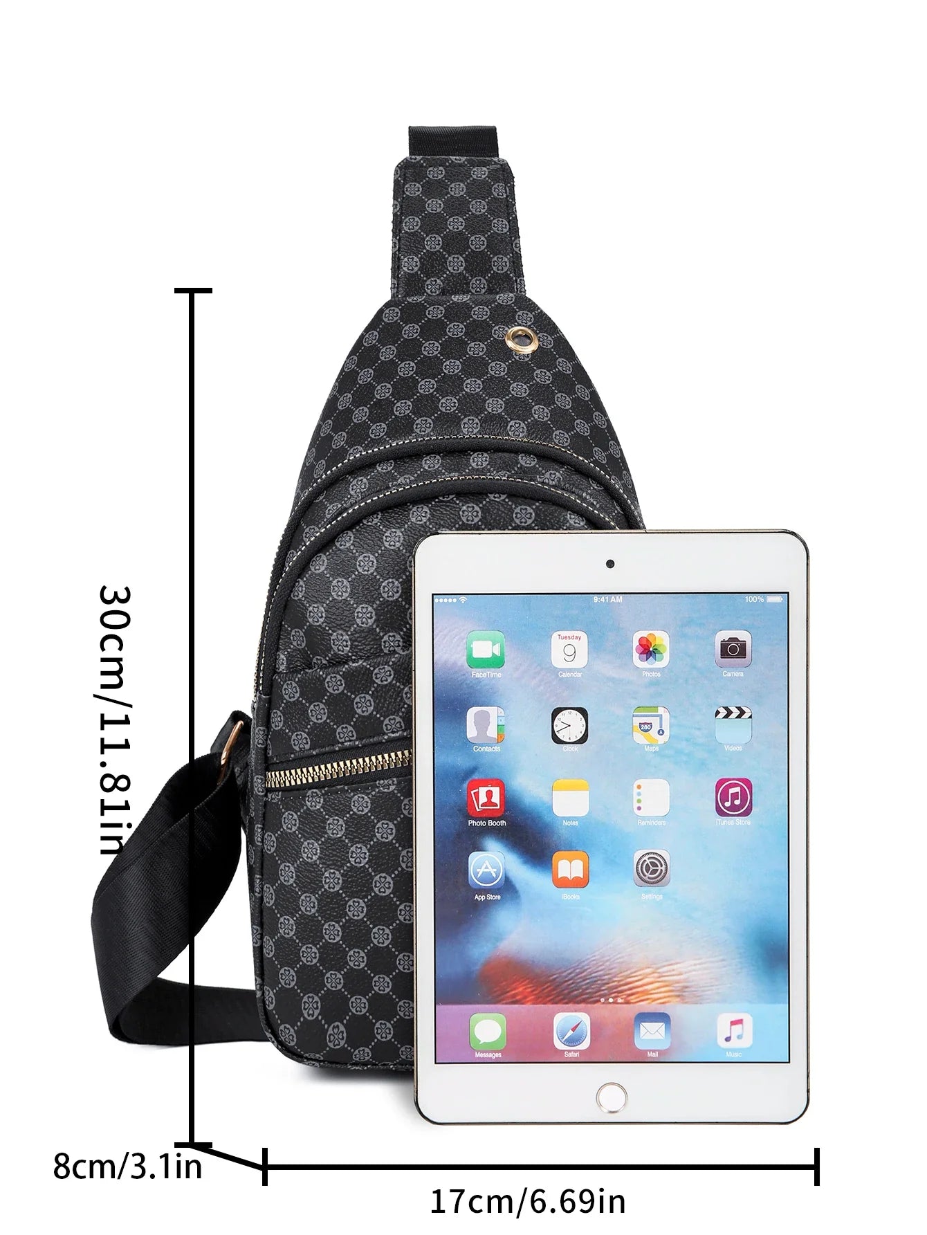 Luxe Ruitpatroon Crossbody Heuptas – Stijlvol & Praktisch