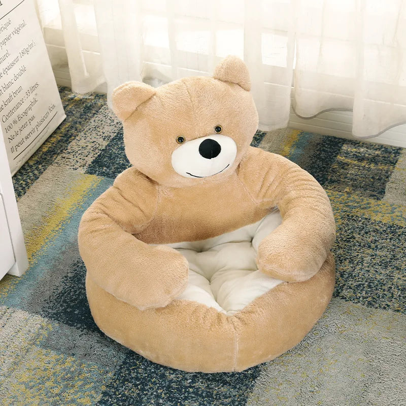 Teddybeer Hondenmand & Kattenmand – Schattige Fluffy Huisdiermand