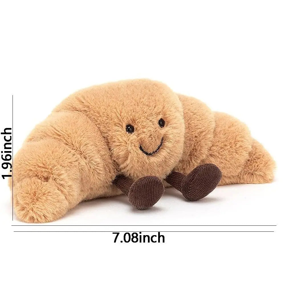Lachende Croissant Knuffel – Zachte Pluche Knuffel Kussen