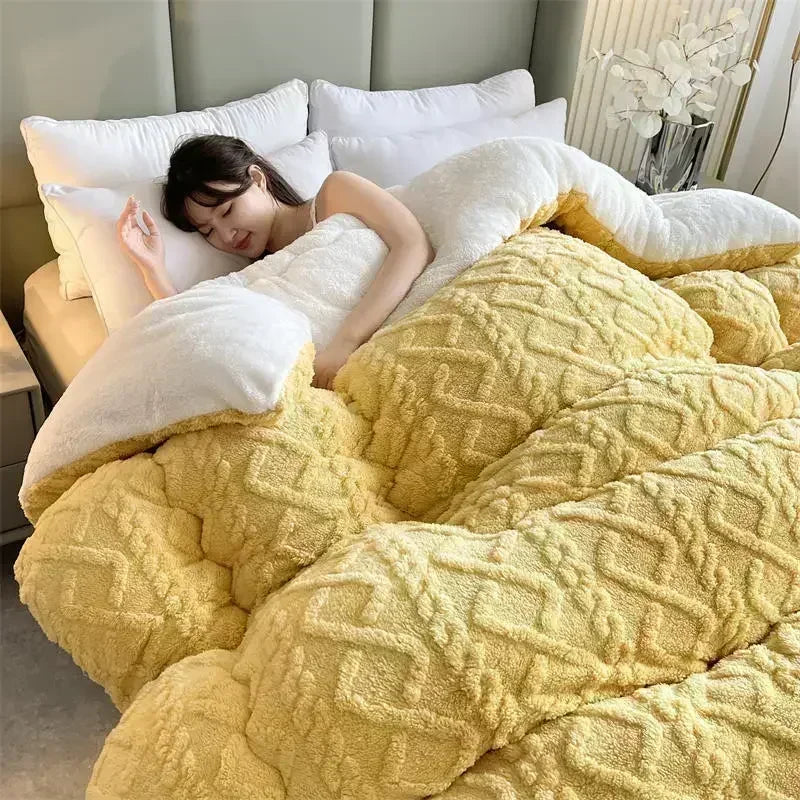 Ultra Zachte Winterdeken – Dikke Fleece & Sherpa Plaid voor Bed en Bank