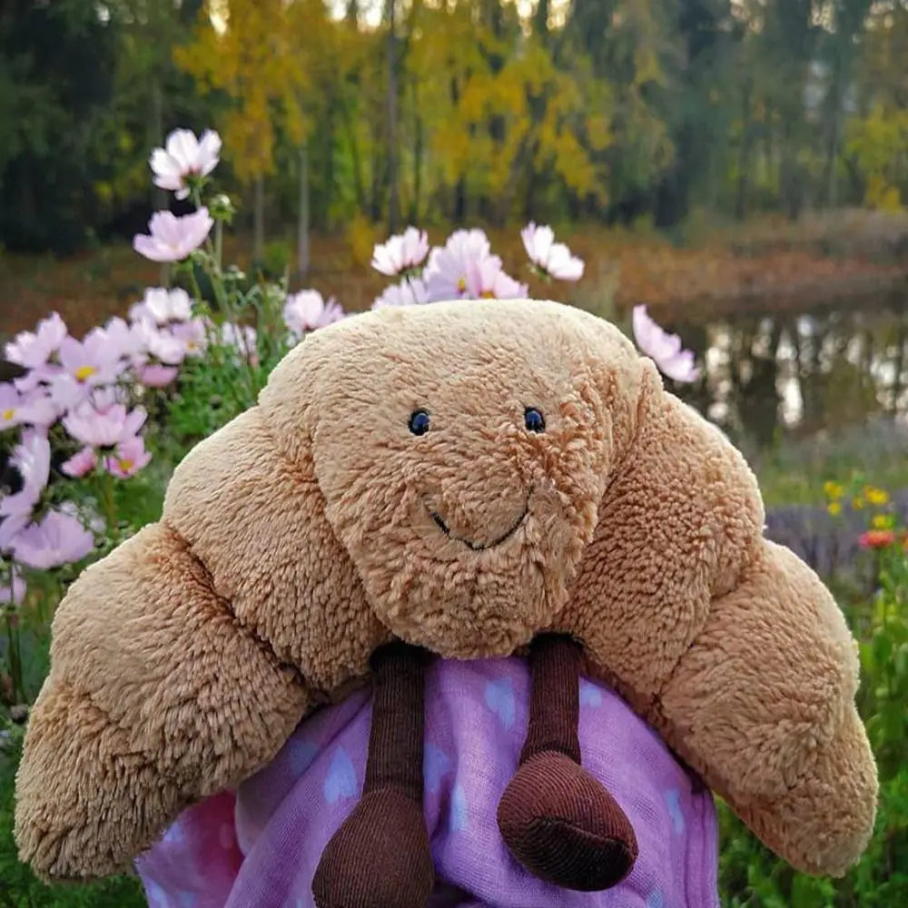 Lachende Croissant Knuffel – Zachte Pluche Knuffel Kussen