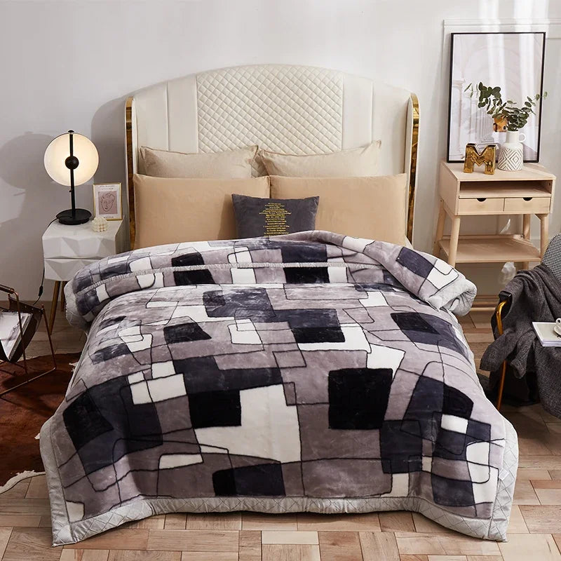 Luxe Fleece Deken met Bloemenprint – Extra Zacht en Warm voor Winter