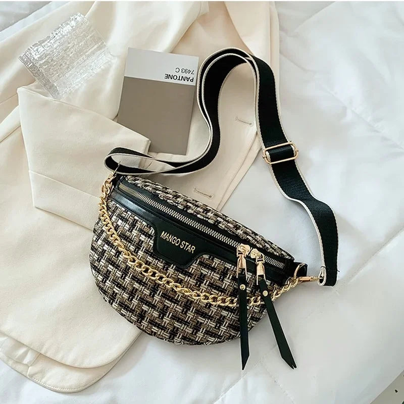 Stijlvolle Crossbody Tas met Print – Trendy Schoudertas met Ritssluiting