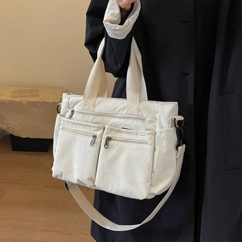 Vintage Canvas Schoudertas voor Heren & Dames – Ruim, Stevig & Praktisch