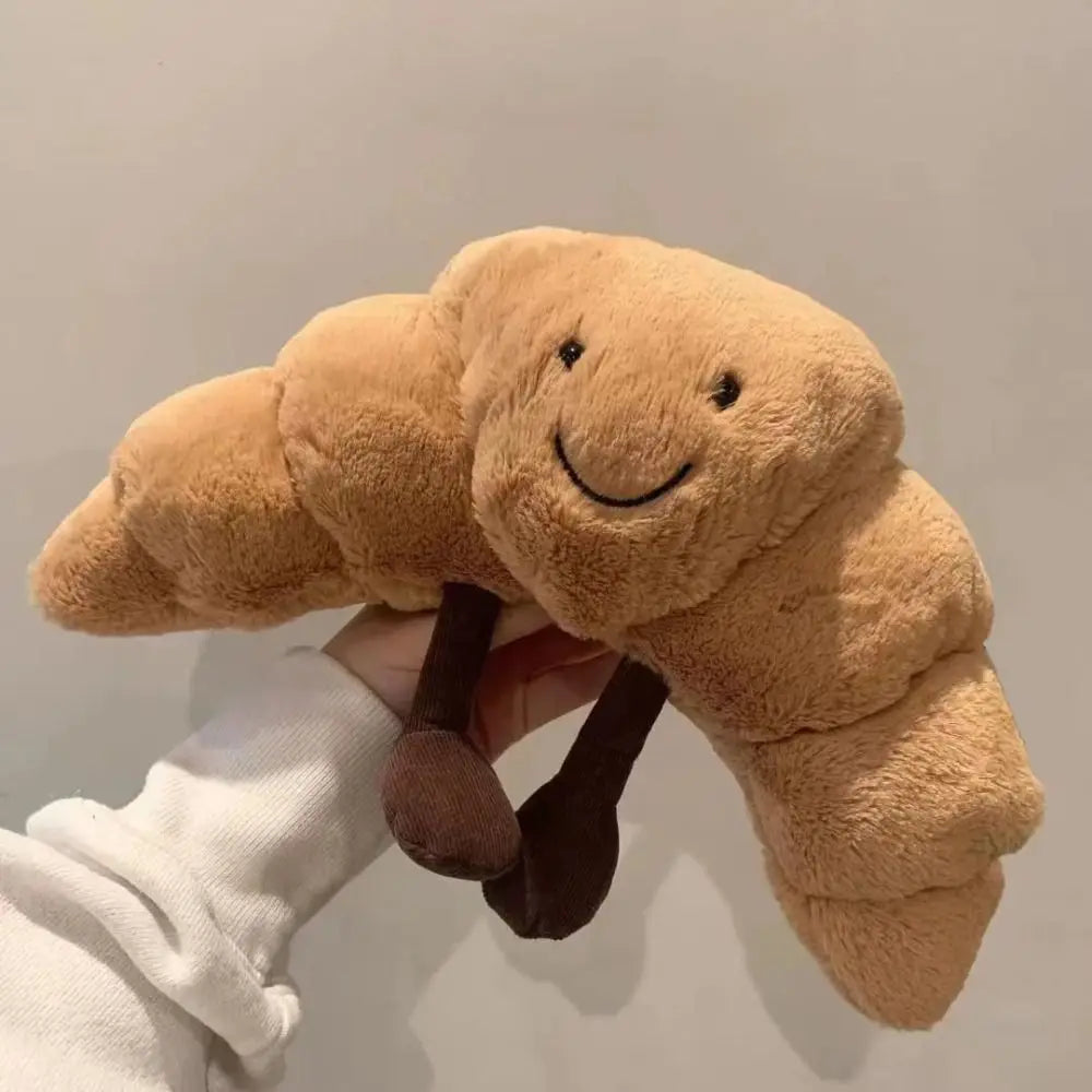 Lachende Croissant Knuffel – Zachte Pluche Knuffel Kussen