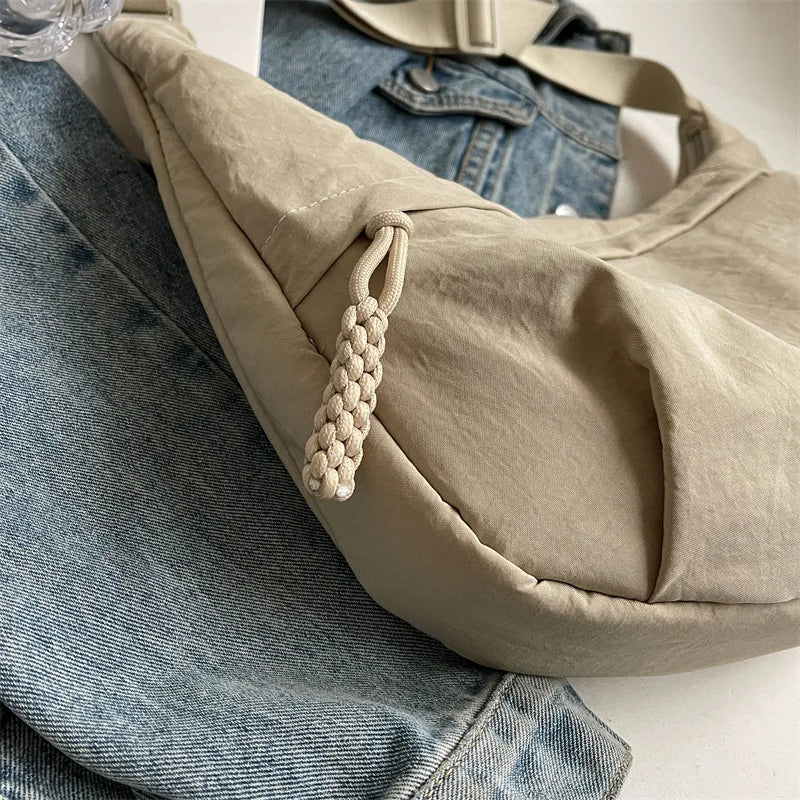 Beige Hobo Crossbody Tas – Ruim, Stijlvol & Comfortabel