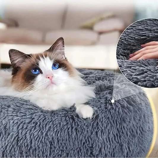Donut Huisdiermand – Fluffy Kattenmand & Hondenmand met Anti-Stress Effect