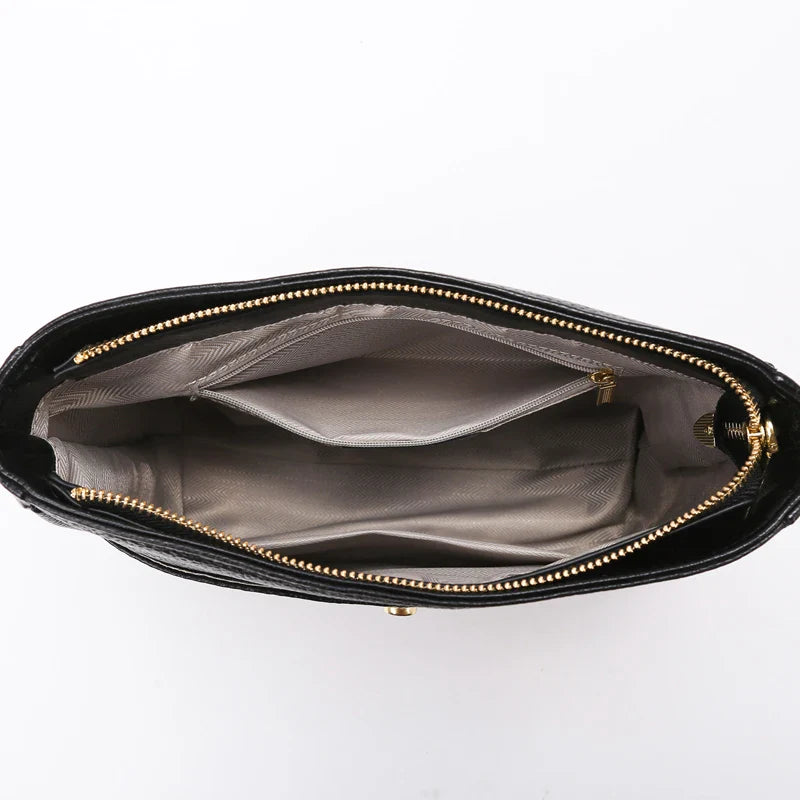 Dames Schoudertas met Brede Strap – Stijlvolle Crossbody Tas met Ruime Vakken