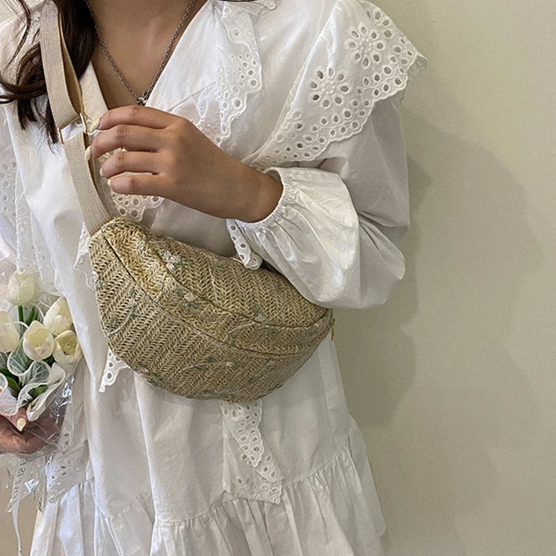 Rieten Heuptas – Zomerse & Trendy Crossbody Tas