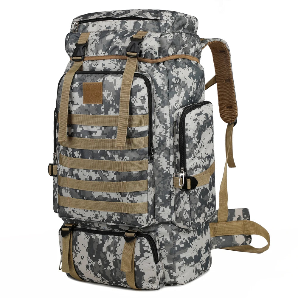 Militaire Rugzak 60L – Waterdichte Outdoor Backpack met MOLLE-systeem