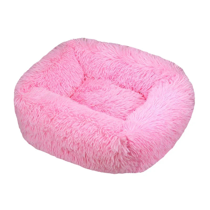Donut Hondenmand & Kattenmand – Zachte Fluffy Huisdiermand in Meerdere Kleuren