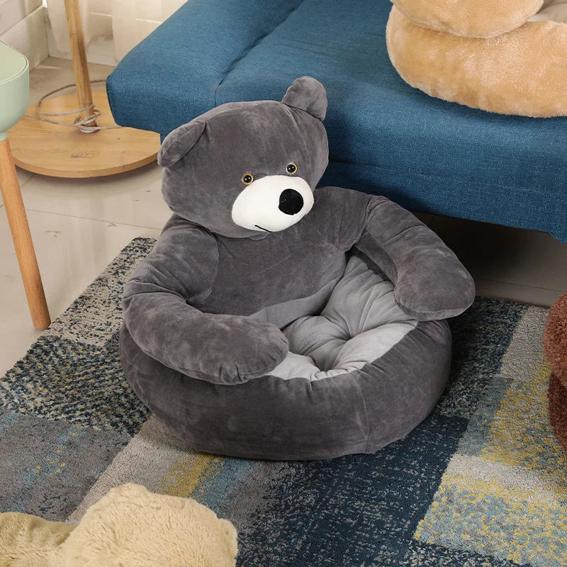 Teddybeer Hondenmand & Kattenmand – Schattige Fluffy Huisdiermand