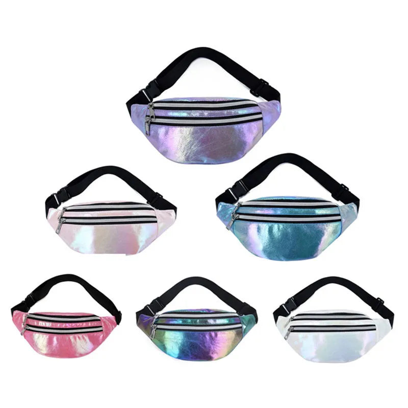 Holografische Crossbody Heuptas – Festival, Trendy & Comfortabel