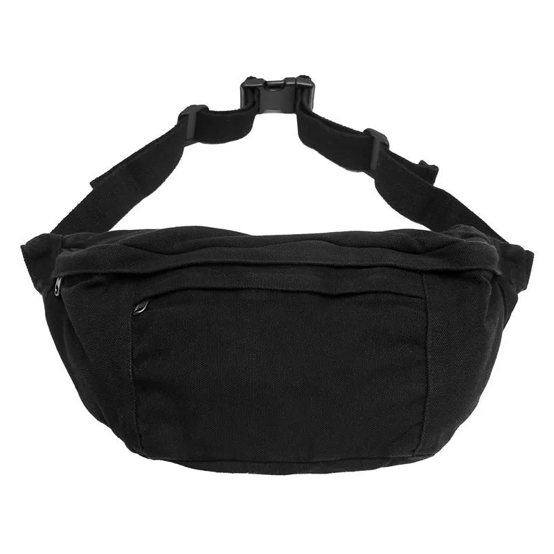 Unisex Canvas Heuptas XL β Ruime Crossbody Tas met Verstelbare Band