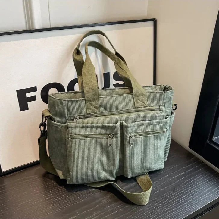 Vintage Canvas Schoudertas voor Heren & Dames – Ruim, Stevig & Praktisch