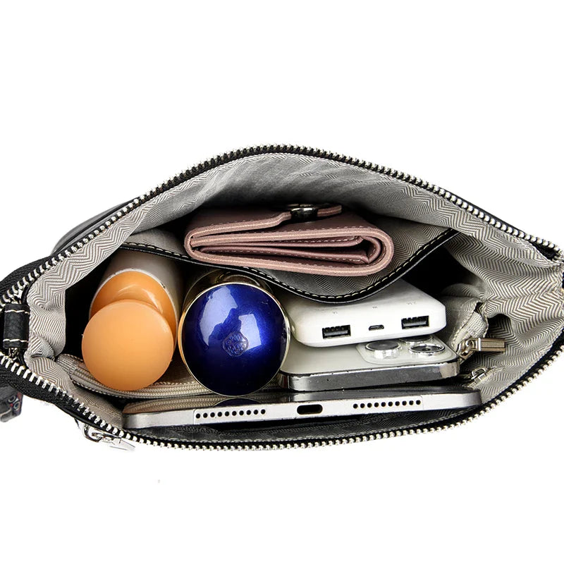 Schoudertas & Crossbody Bag β Zwart | Dames Handtas met Brede Band
