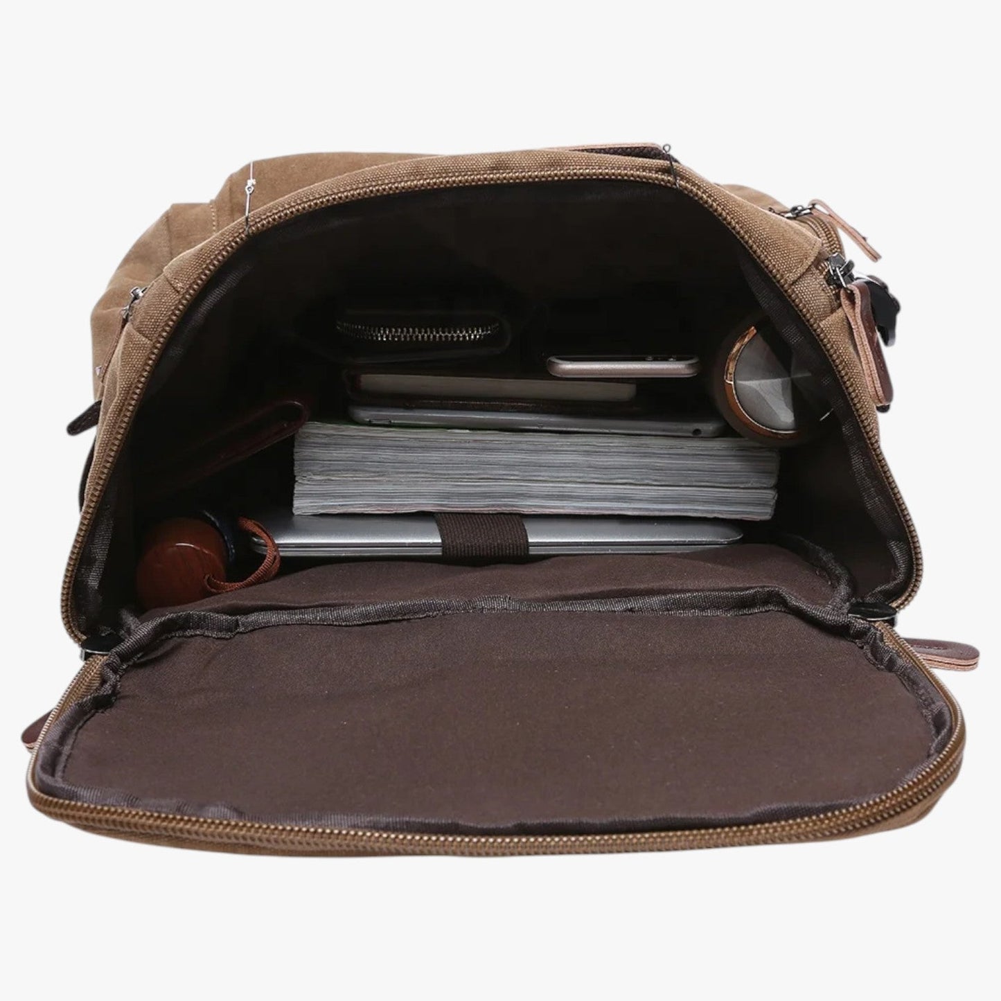 Vintage Canvas Rugzak – Stevige Heren & Dames Backpack met Laptopvak