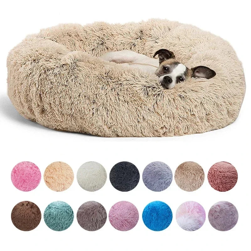 Ronde Donut Hondenmand & Kattenmand – Zachte Fluffy Huisdiermand